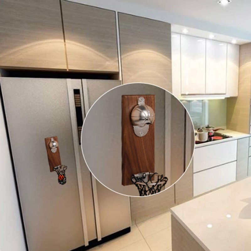 Wall Mounted Bottle Opener with Magnetic Lid Beer Bottle Opener