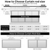 VOIIY Curtain Rods for Windows 18 to 42 Inch(1.5-3.5 Feet),3/4"
