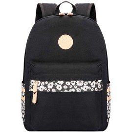 Mygreen Casual Style Canvas Backpack/School Bag/Travel Daypack Black