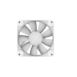 APNX FP1 White Performance ARGB Fan, 120mm, 30mm Frame Width, PWM 500-1600 RPM, High Air Flow, Hydraulic Bearing, Thick Shock-Absorbing Pad, for PC Case, Liquid and Air Cooler, White