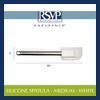 RSVP International Endurance Kitchen Tool Collection Silicone Spatula, Stainless Steel