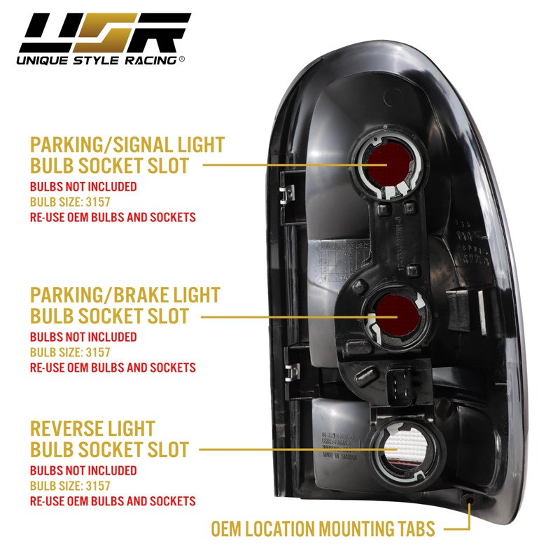 USR 98-03 Durango Tail Light – Replacement Tail Lamps Set