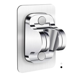 ZGMEH Shower Head Holder Replacement - Strong Adhesive Adjustable Handheld Shower Wand Holder Wall Mount Shower Bracket,No Drilling and Waterproof Shower Hose Holder for Shower Bathroom,Silver