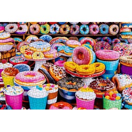 Puzzles for adults 1000 pieces，Family puzzle game toy puzzle, Donuts family puzzle - puzzle gift (Donut - B)