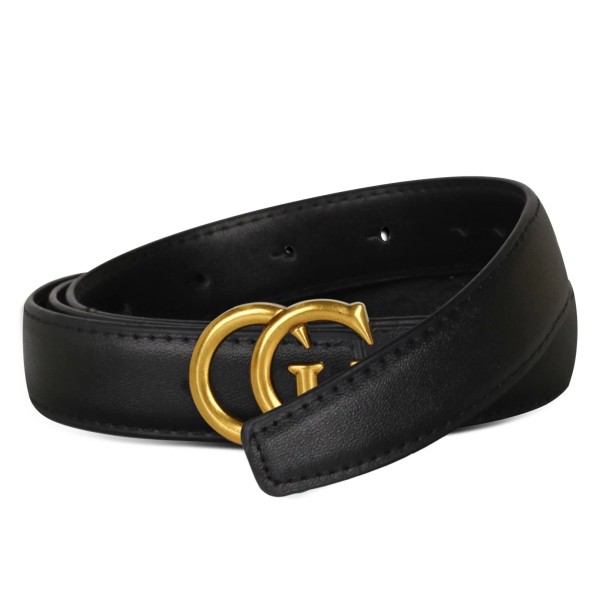 Aurolran Women's Leather Belt with Buckle - Ideal for Dresses,