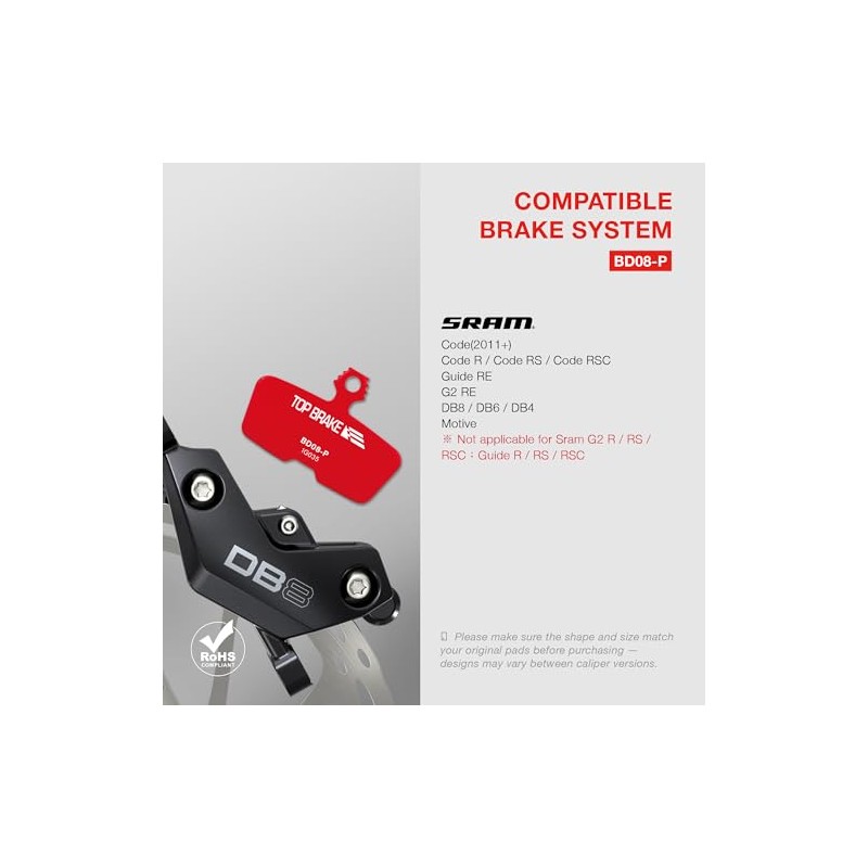 Top Brake Pastillas de Freno de Disco Bicicleta para AVID