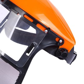 Harilla Chainsaw Face Shield, Face Shield for Grass Whacking, Multifunctional Forestry Face Shield with Good Ventilation for Orange
