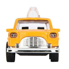 1:32 Alloy Car Toy Yellow Electrical Taxi Model with Headlamps Light for Gift Furniture Collection Decor(Taxi A)