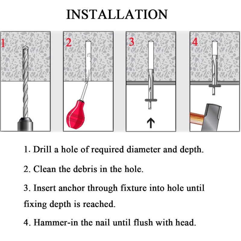 Pack of 20 Galvanised Ceiling Anchors Quick Release M6 x