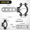 Nilight 2Pcs Motorcycle Tube Clamp Mounting Brackets 0.7 to 1.2Inch