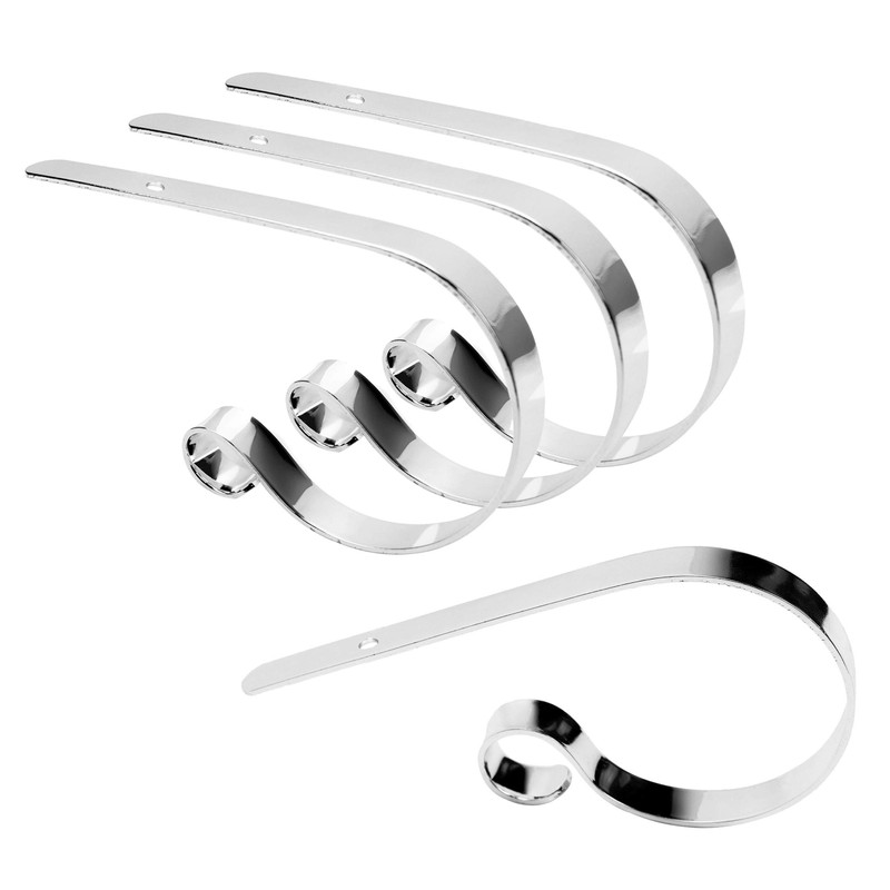 LUBOTS (Set of 4 Metal Christmas Stocking Holder Hooks Fireplace