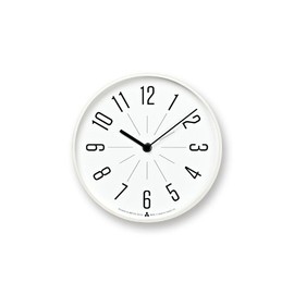 Lemnos JIJI AWA13-03 WH Wall Clock, Analog, Wall Stand, Aluminum, Jiji White