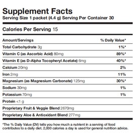 Forever Living - Forever Supergreens - Blend for Your Active Lifestyle - Supercharge Your Day w/Over 20 Powerful Greens and Superfoods. - 30 Packets