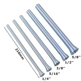 BRYHZKCM Spring Tube Benders Tubing Benders Spring for Pipe O.D.1/4, 5/16, 3/8, 1/2, 5/8 Inch Tube Bender Kit for Copper Aluminum Thin Wall Steel Tubing， 5 Pieces