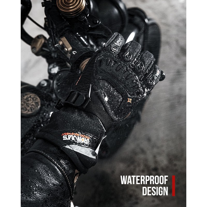 IRON JIA'S Motorcycle Gloves Winter Cold Weather Warm Touchscreen Waterproof
