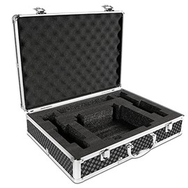 Phenyx Pro Medium Size Carrying Case, Customizable Pre-Diced Foam, Aluminum Alloy Sturdy Build, Ideal for Wireless Mic System Storage & Camera Gear Transportation