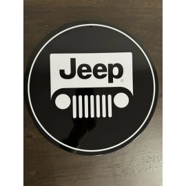 Jeep 12" Round Tin Sign Wall Decor Garage Man Cave Bar Mechanic Car Shop Gift