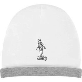 Azeeda 'Boy On Electric Hoverboard' Kids Slouch Hat (KH00030821) White