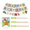 WERNNSAI Farm Animal Birthday Banner - Happy Birthday Banner for