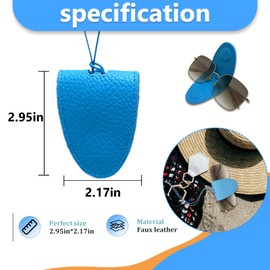 Tosygnb Glasses Case Portable Travel Sunglass Case with Lanyard Eyeglass Pouch Bag Sunglass Holder for Purse For Women Men (blue