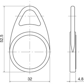 RFID Chip Black 1K for Wallbox and Lock Cylinder Transponder Card Keyfob Key Fob for Time Tracking