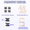 RonJea 8Pcs Oval Finger Splints & Click-Lock Adjustment Kit, 4