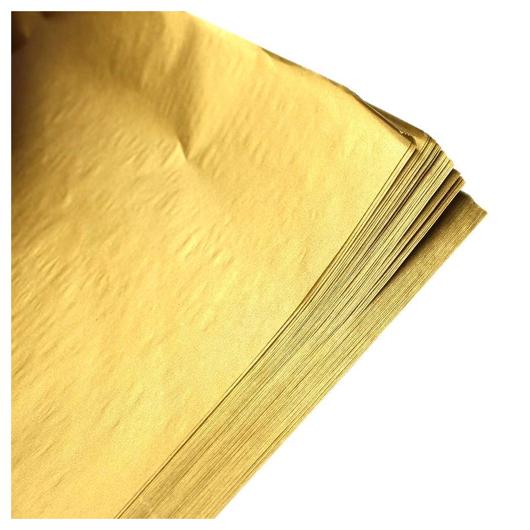 50 Sheets Premium Metallic Gold Tissue Gift Wrap Paper Bulk, 20" X 27" Each, Perfect for Gift Wrapping, Wine Bottles, Any Art Craft Idea(Gold)