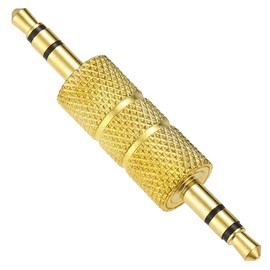Greluma 3pcs 3.5mm (1/8") Male to Male Stereo Coupler Adapter Aux Cable Connector Female Gender Changer