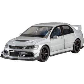 ERBADIHAGO Toy Cars Compatible for Mitsubishi Lancer Evolution IX 1/32 Metal Model Car Pull Back Car Toys with Light and Sound Toys Car Collectible Model for Children Age 3 + Year Old (Silver)