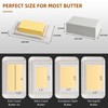 ECOWAY Bamboo Butter Dish with Lid and Knife, Large Butter