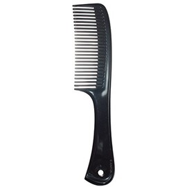 Detangling Comb 8.6" with Handle (Black)