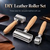 Leather Press Roller with Wooden Handle – Three Widths or