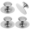 Uenhoy 4 Pcs Self-Stick Drawer Knobs Stainless Steel Cabinet Handle