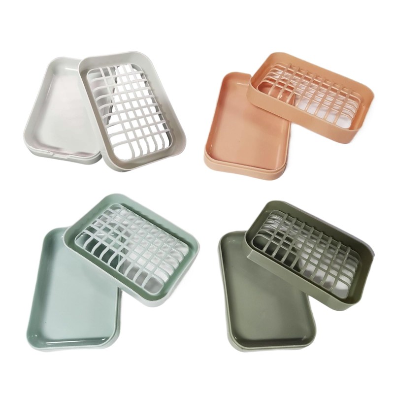 4 Pieces Soap Dish, Soap Container, Draining Soap Holder Ventilation