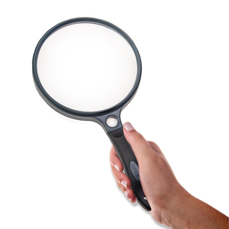 Carson SureGrip 2x Acrylic Soft Grip Magnifier with 11.5x Spot