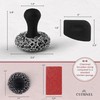 Cuisinel Cast Iron Chainmail Scrubber + Pan Scraper - Ergonomic