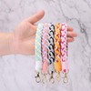PATIKIL Boho Macrame Keychain, Handmade Wristlet Bracelet Keychain Keyring Holder