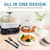 AROMA® Double Food Steamer Basket and Electric Rice Steamer with