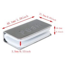 DGBRSM 4pcs Non Magnetic Latch Clamp Can Clamp 3-6mm Glass or Acrylic, Showcase Glass Door Clip (Chrome/Black)