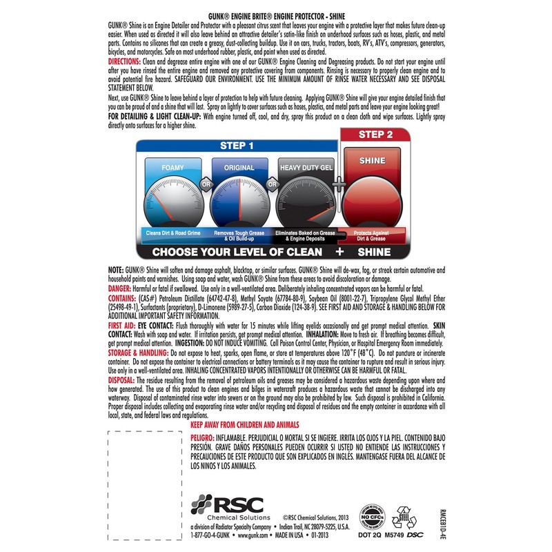 Gunk CEB1-12PK 'Engine Brite' Engine Protector - 15 oz., (Case