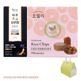 HG1BD건강선물세트2종 유경 대추효소 도라지청 스틱B+오밀리 버섯현미 누룽지D 보온보냉백 HG1BD Health Gift Set 2 Types: Yookyung Jujube Enzyme Dobaja Cheong Stick B + Omili Mushroom Brown Rice Nurungji D Thermos Bag