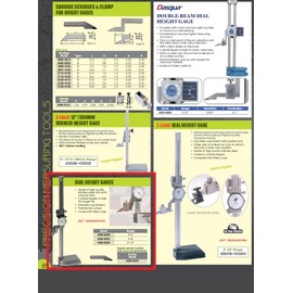 HHIP 4300-0028 Stainless Steel Dial Height Gage, 0 - 6" Size