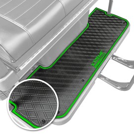 Xtreme MATS Evolution Compatible Rear Facing Foot Rests Mat for Rear Seat Kits - Fits Evolution D5, Classic Pro, Plus 4 Seaters Back Footrest Steps - Green Trim