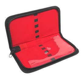 Zipper Carrying Case Multipurpose Faux Leather Molle to Hold & Organize Multiple Dental Instruments, Veterinary Tools & Laboratory Supplies (10 Slots - 9"x8")