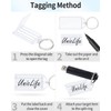 Uniclife 200 Pieces Key Tags 2 Inch Plastic Key Chain