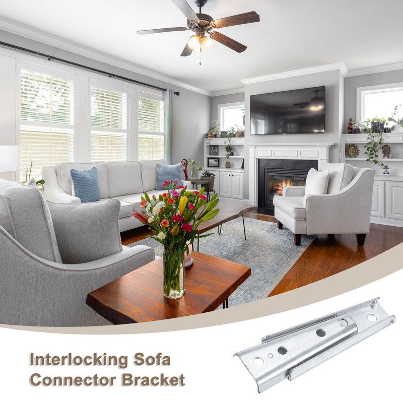 uxcell Sectional Couch Connectors, 2Pcs Sofa Connector Furniture Sofa Latch,