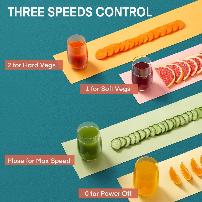 Juicer Machines, Juilist 3" Wide Mouth Juicer Extractor Max Power