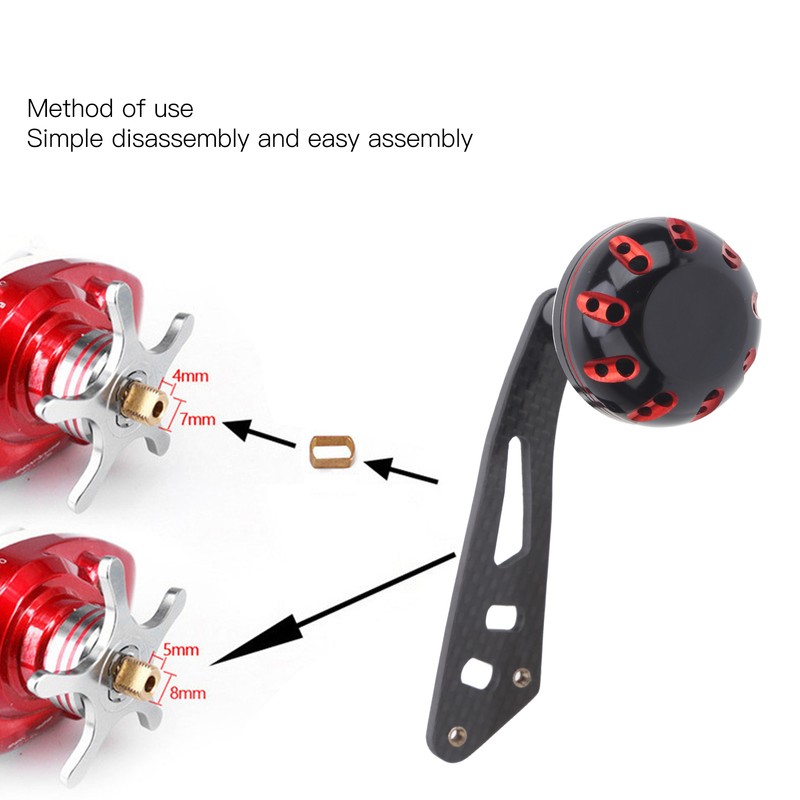 Carbon Fishing Reel Handle Knob Rocker Arm Fishing Accessory Parts