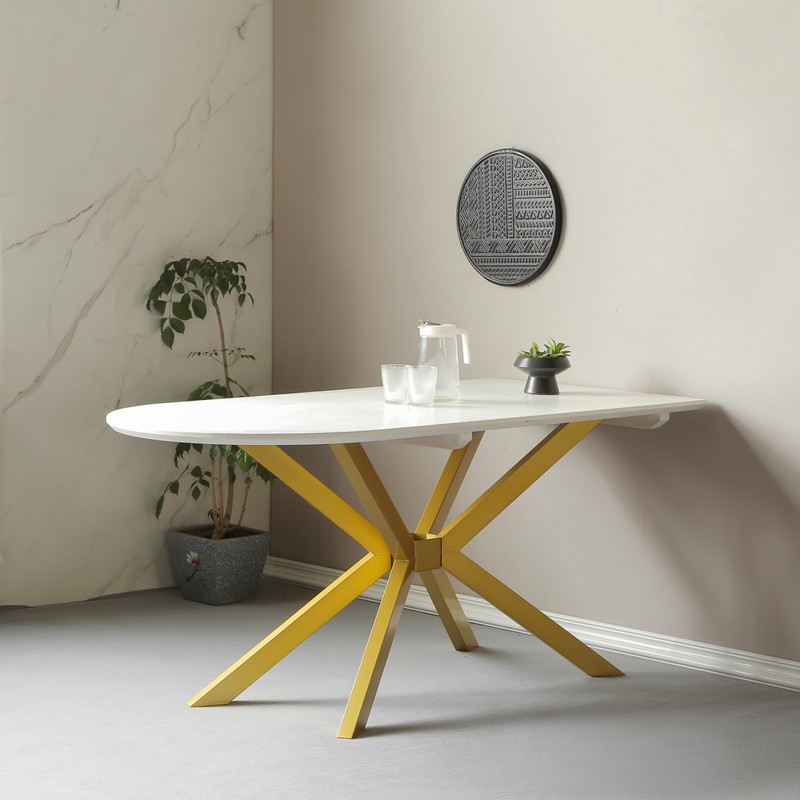 Modern Table Base Gold 29" Metal Dining Table Legs with
