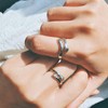 2 Pcs Hug Rings for Couples Open Promise Ring for